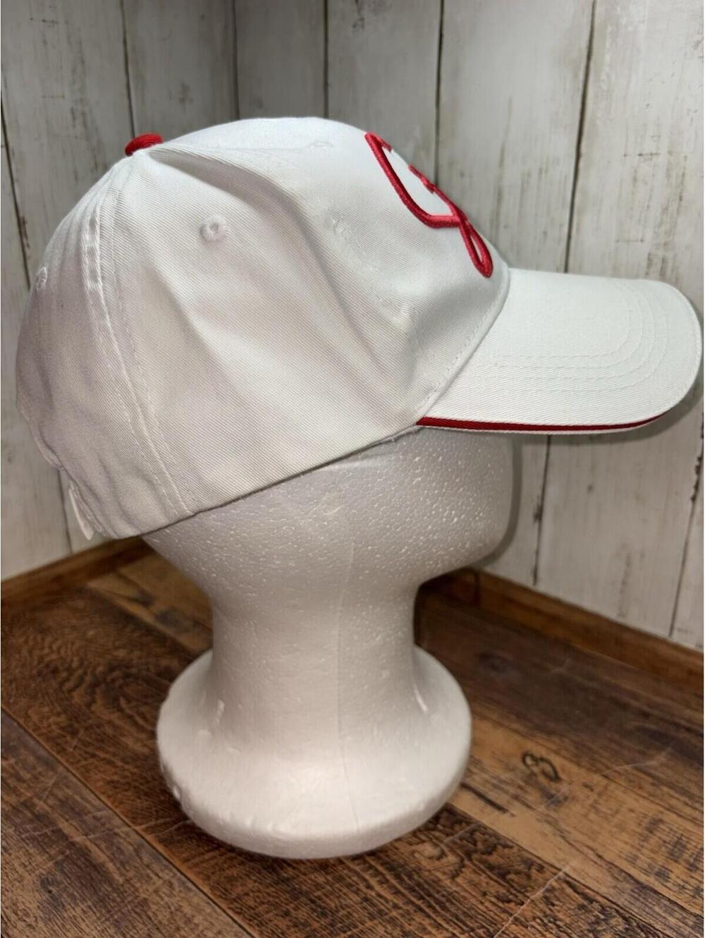 STOLI Vodka White Cap Hat Adjustable Strapback Red Accents Stolichnaya Script - Picture 8 of 10